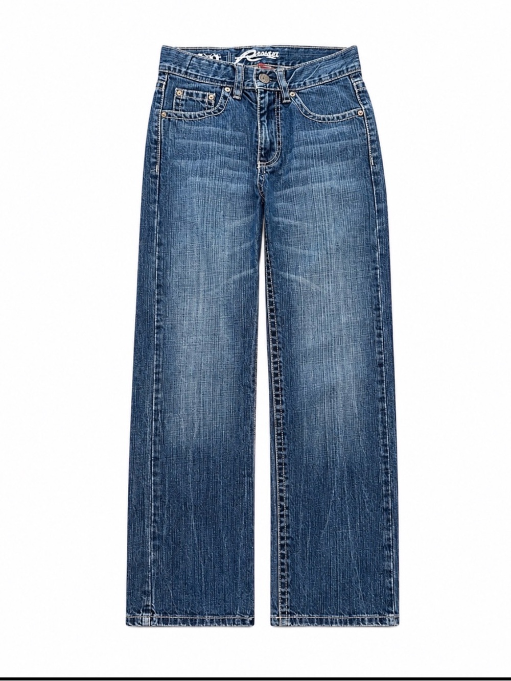Request Boys Straight Leg Jeans Size 10 100% Cotton Medium Wash Skater Y2K